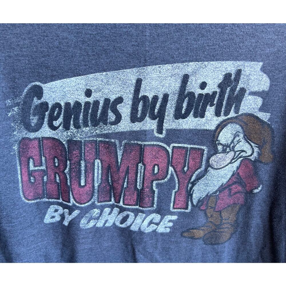 Disney Thrashed Gray Grumpy Snow White Graphic Te… - image 3